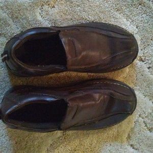 Brown leather shoes